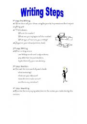 English Worksheet: Writing Steps