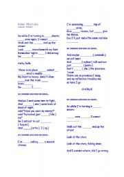 English Worksheet: same mistake - JAMES BLUNT