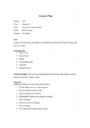 English Worksheet: aA lesson plan on how to explain emails to pupils