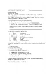 English Worksheet: Gerunds and Infinitives Part 2