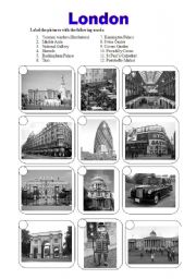 English Worksheet: London monuments b&w version 2/2 (29.07.09)