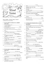 English Worksheet: Mixed Tenses