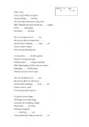English Worksheet: This love by maroon 5