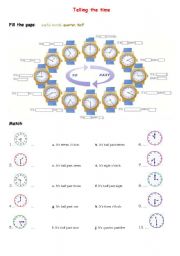 English Worksheet: Telling the time