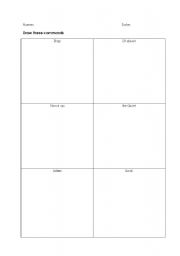 English Worksheet: Draw the commands