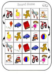 English Worksheet: toys boardgame2