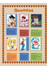 English worksheet: qualities
