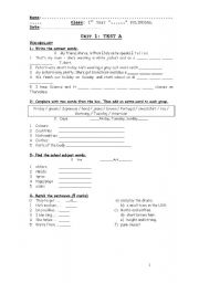 English worksheet: Test: Simple Present & Present Continuous