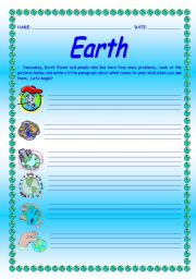 English worksheet: Earth