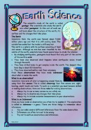 Earth Science - (( 16 Pages )) - Teaching English through Science Topics - intermediate/advanced - editable 