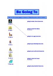 English Worksheet: Be Going To