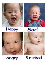 English Worksheet: Emotions flash cards