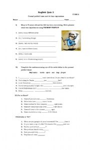 English Worksheet: Present perfect tense