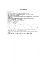English Worksheet: POLICING DIALOGUE