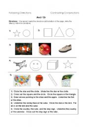 English worksheet: Following Directions