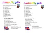 English Worksheet: London city guide