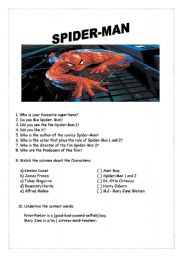 English Worksheet: Spider-Man