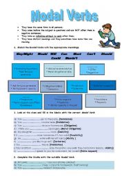 English Worksheet: Modal verbs 1