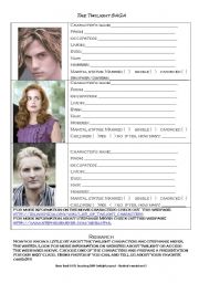 English Worksheet: Twilight profile worksheet 3