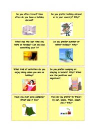 Conversation Cards (part 1/4) - Travelling, holidays, tourism