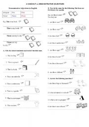 English Worksheet: this and that