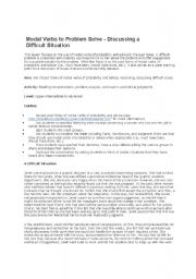English Worksheet: modals