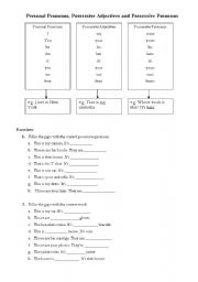 English Worksheet: Personal pronouns