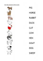 English Worksheet: Farm animals