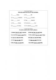 English worksheet: to be