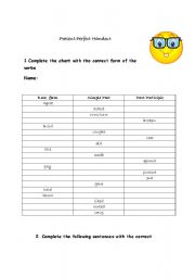 English worksheet: Present Perfect Tense exercise
