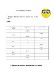 English Worksheet: Present Perfect Tense exercise