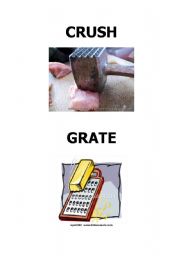 English worksheet: crush grate flashcards