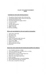 English worksheet: tenses