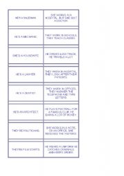 English worksheet: Profession domino