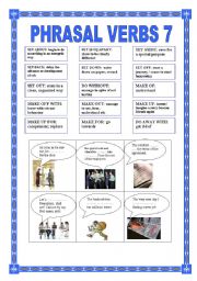 English Worksheet: PHRASAL VERBS 7