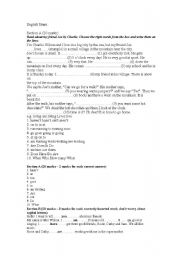 English Worksheet: Simple present and Present continuous