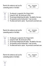 English worksheet: Connecting Sentences