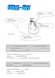 English worksheet: some_any