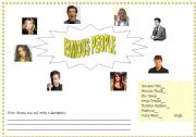 English Worksheet: FAMOUS PEOPLE