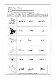 English Worksheet: halloween