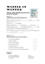 English Worksheet: WINNIE IN WINTER- Complete story-activity