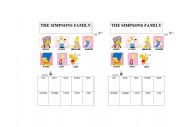 English worksheet: Simpson family