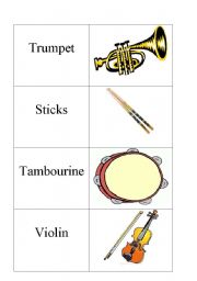 English Worksheet: Instruments flashcards 4-5