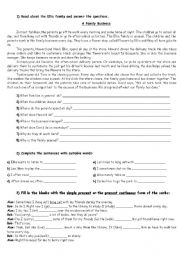 English Worksheet: Reading - Family Business 