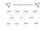 English Worksheet: Sight Words - and