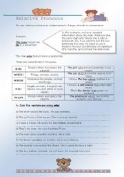 English Worksheet: Relative Pronouns