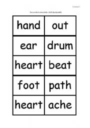 English worksheet: Two words in one - set 8