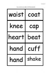 English worksheet: Two words in one - set 10