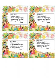 English Worksheet: Prayer