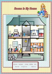 English Worksheet: Rooms in the House